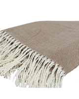 Natural Brown and Cream Throw