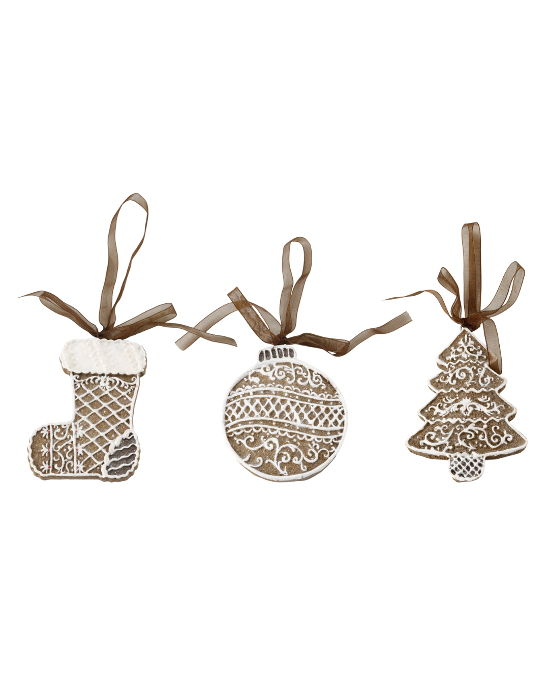 Set of 3 Gingerbread Ornaments