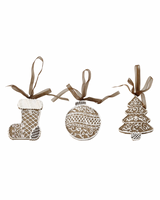 Set of 3 Gingerbread Ornaments