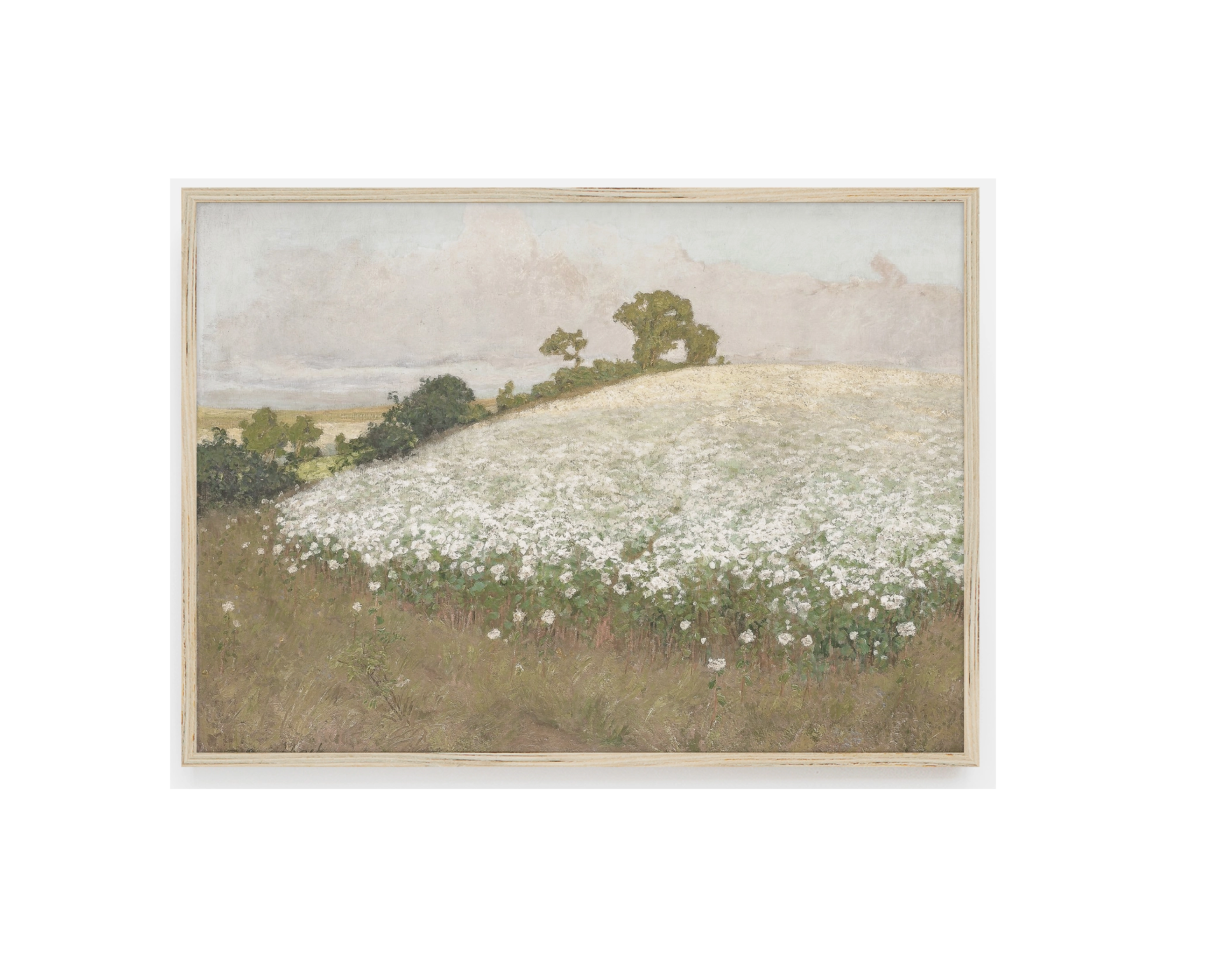 Vintage Floral Landscape Art Print