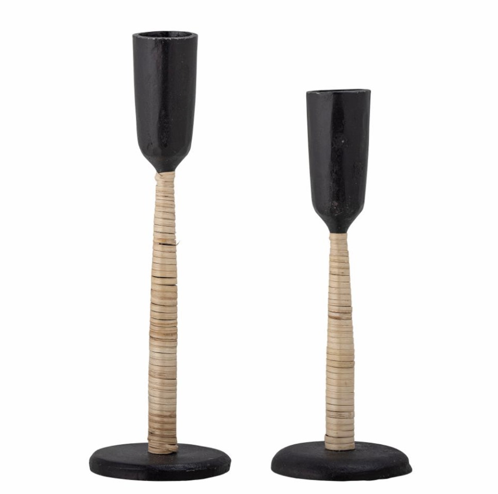 Woven Candle Holder Pair