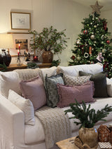Olive Bouclé Cushion Cover