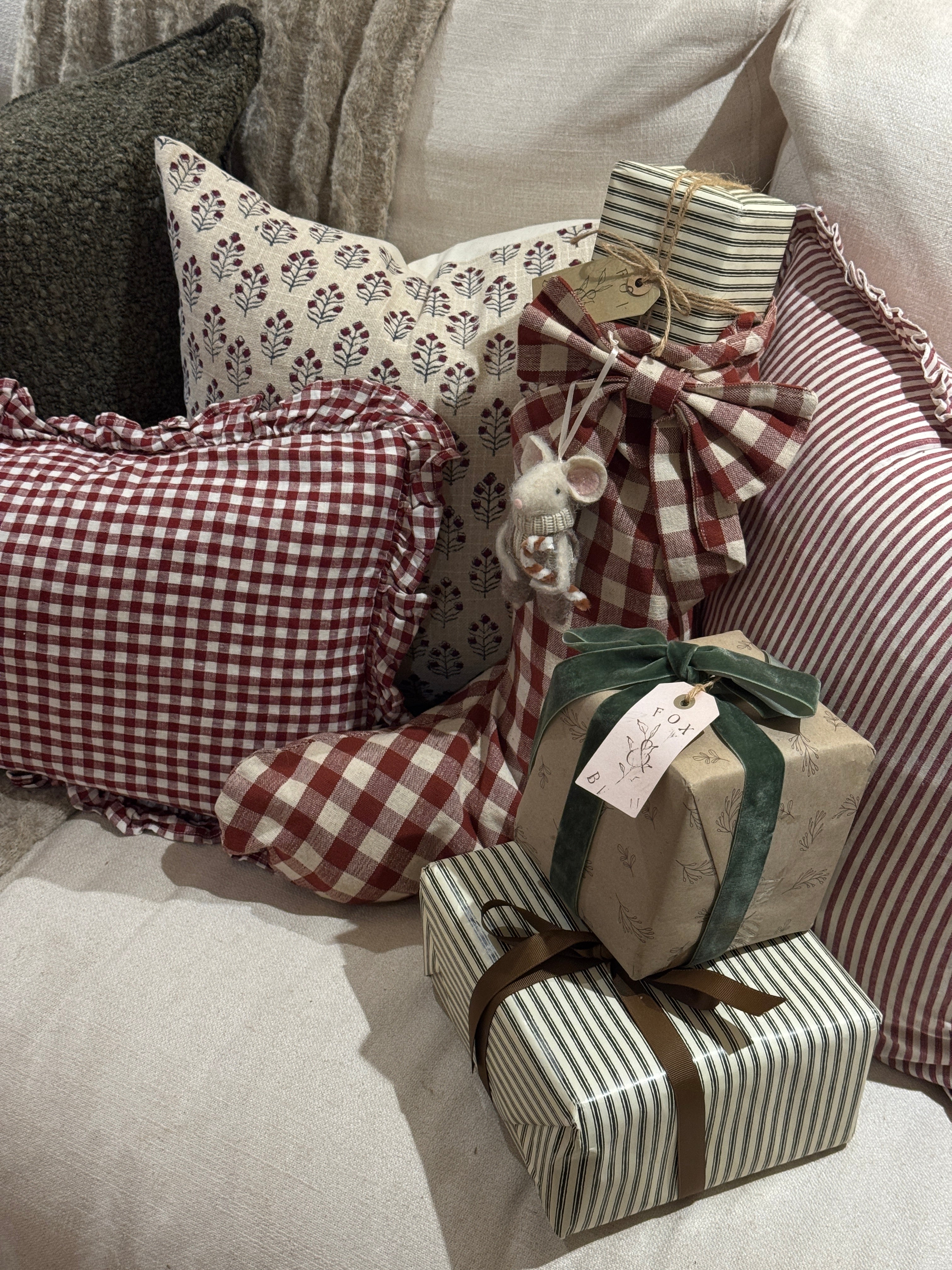 Christmas Gingham Stocking
