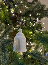 Ivory Ribbed Bell Decoration